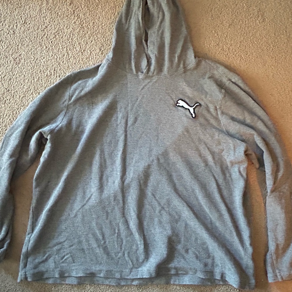 Puma Light Gray Men's Hoodie
